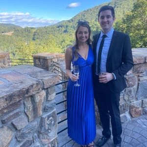 Blue dress size small good for a formal or cocktail attire